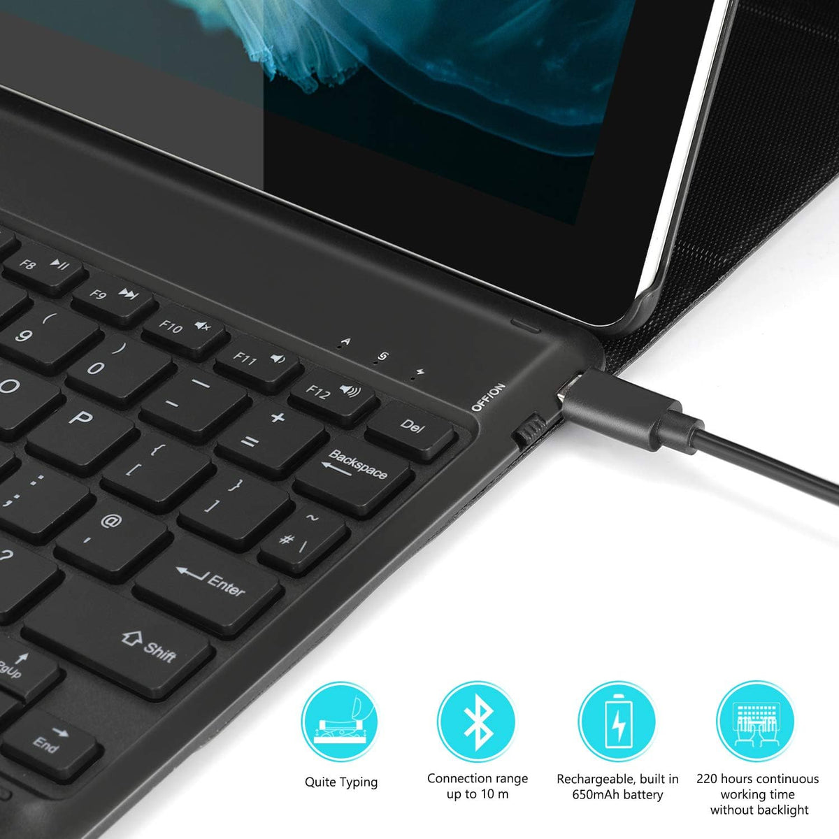 Bluetooth Backlit Keyboard Case for Surface Go 10-inch/Surface Go 2 10.5-inch J216073