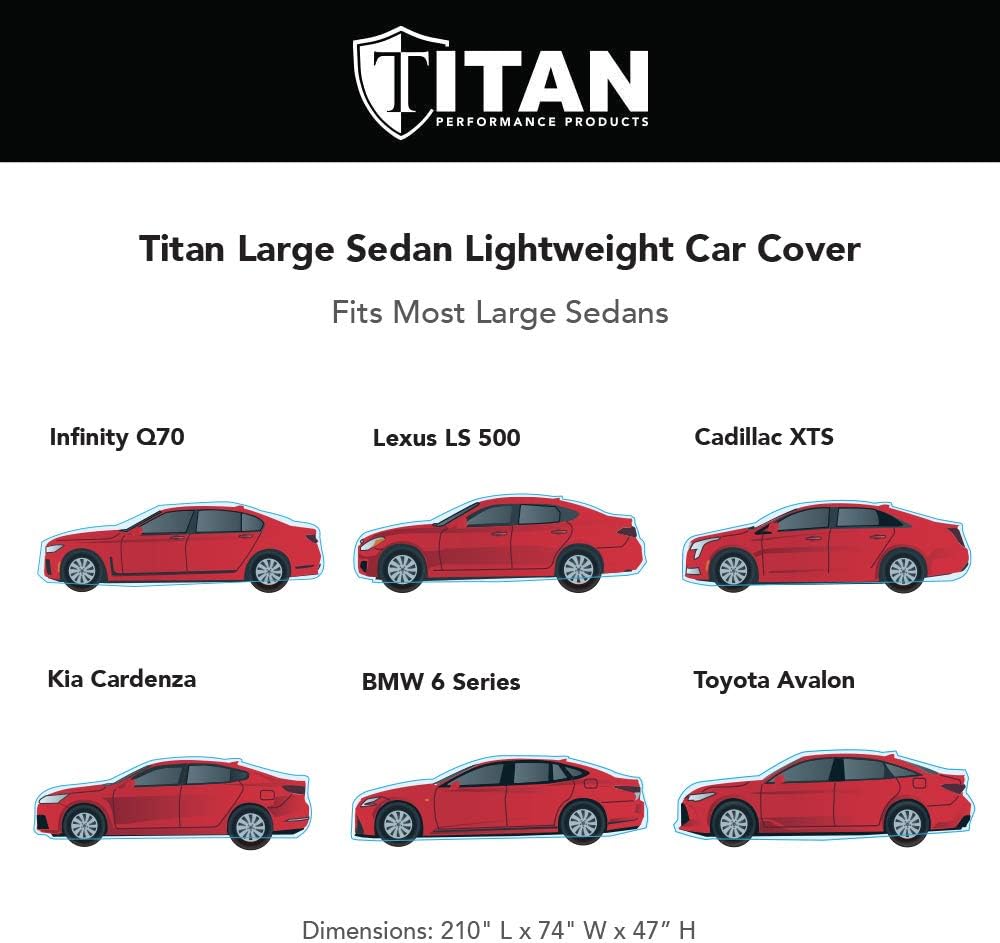Lightweight Poly 210T Car Cover for Large Sedans O107497