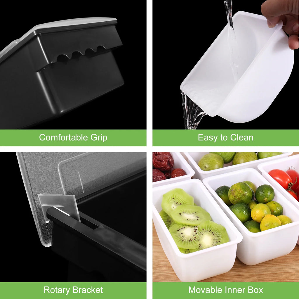 3/4/5/6 Tray Condiment Server with Lid M5241