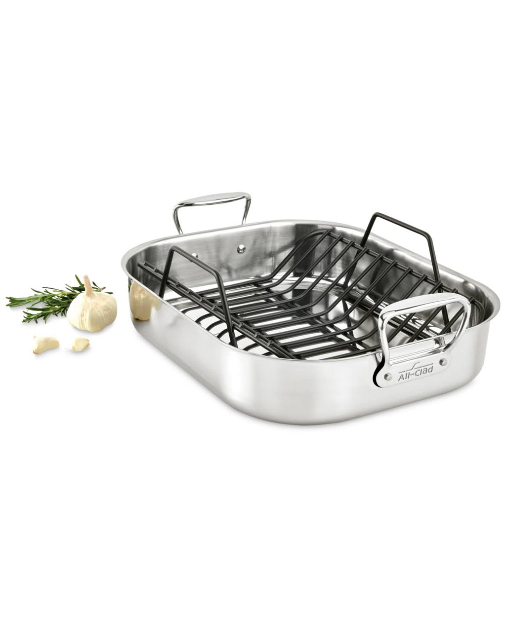Large Stainless Steel Roaster with Rack W950
