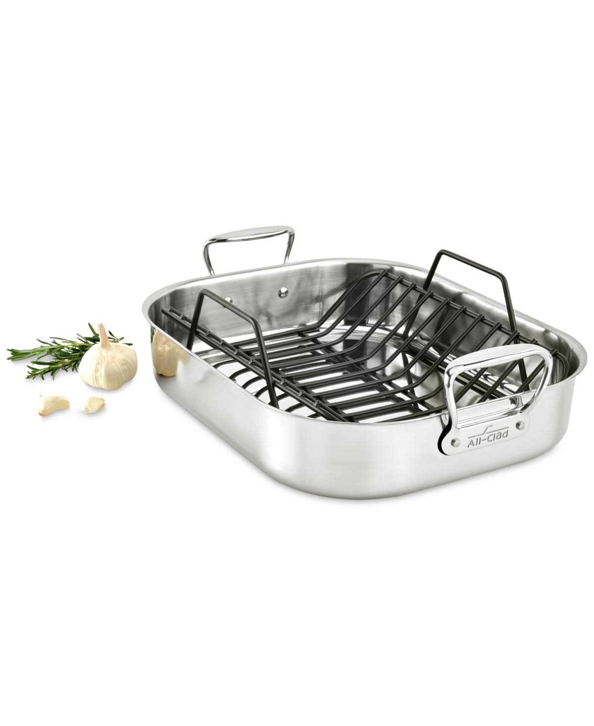 Large Stainless Steel Roaster with Rack W950