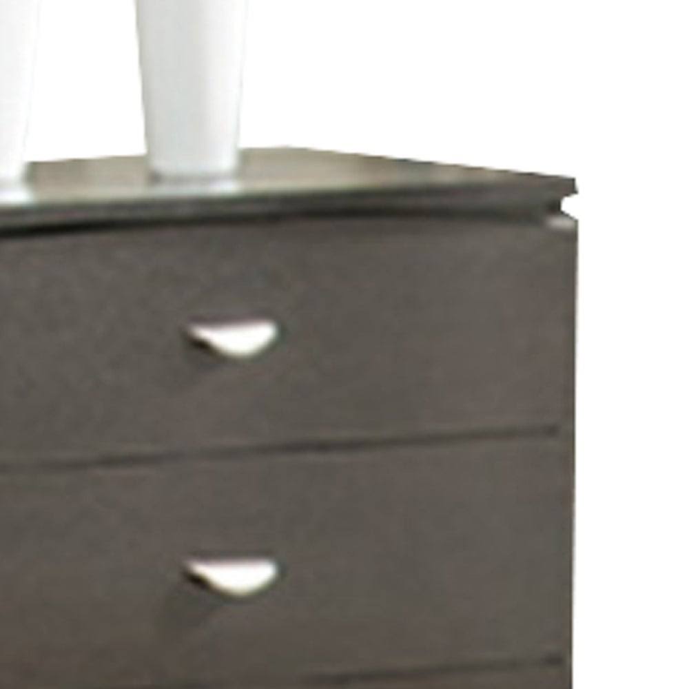 Dark Brown Finish 5 Drawer Chest V37503