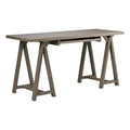 Rustic Solid Wood Computer Desk in Distressed Gray E14796