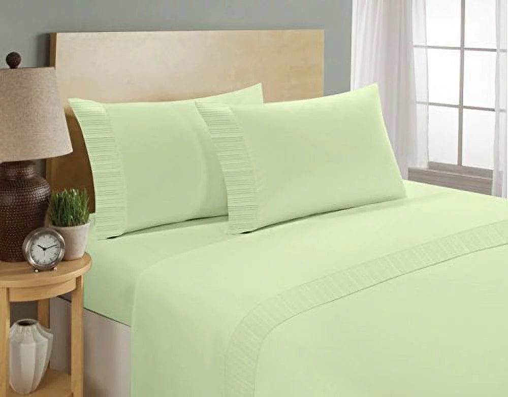 Microfiber Deep Pocket Bed Sheets Set Full Sage F205206