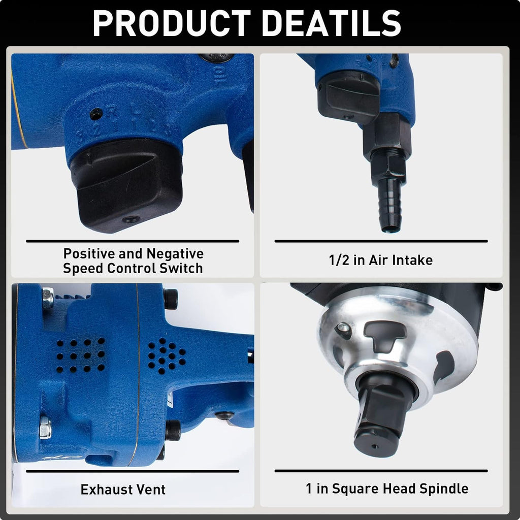 1 Inch Air Impact Wrench with D Handle Y642