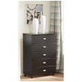 Dark Brown Finish 5 Drawer Chest V37503