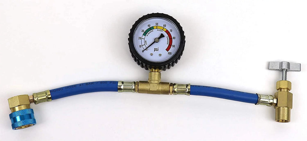 8oz HFO-R1234yf Refrigerant 2 Cans & Brass Can Tap with Gauge K132380