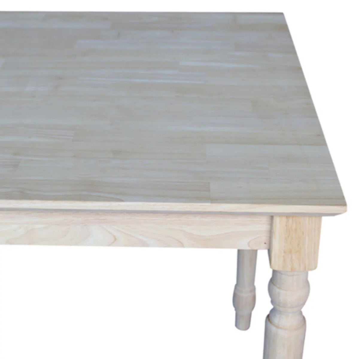 Unfinished 30" Solid Dining Table with Turned Legs B3766