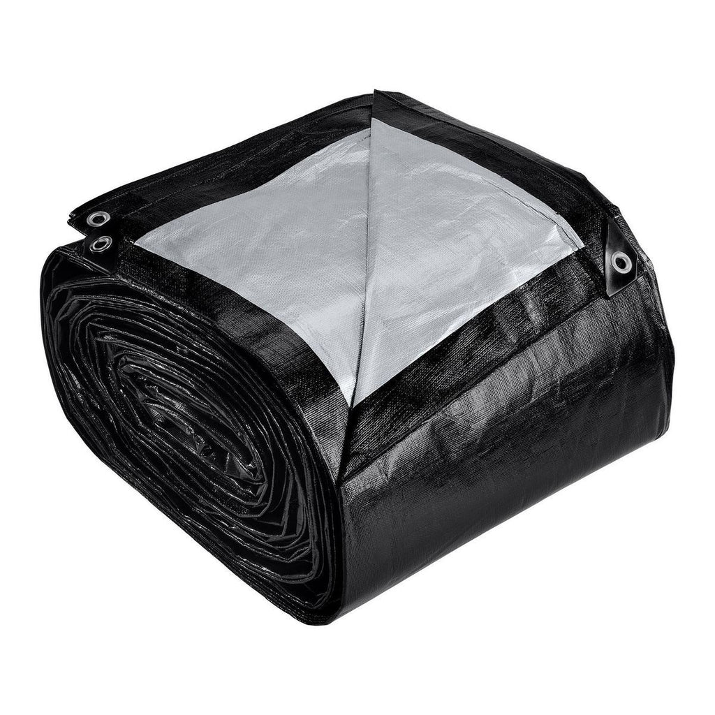 30 ft. x 40 ft. Silver and Black Weather-Resistant Tarp N143