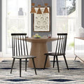Black Solid Wood Dining Chair Q522195