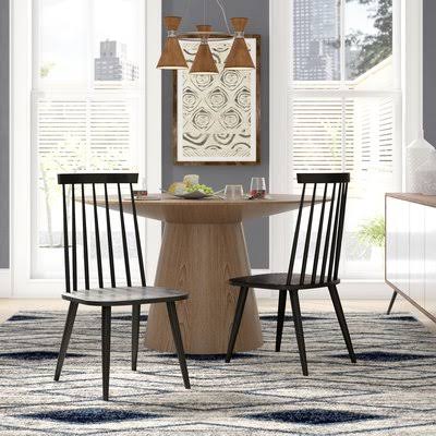 Black Solid Wood Dining Chair Q522195