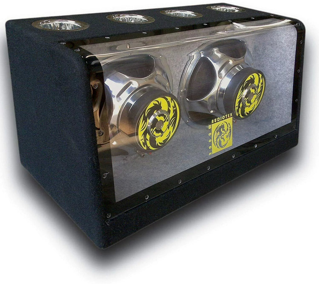 12" 2000W Bandpass Bass Box + Car Audio Amplifier + Kit Bundle U1861