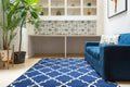 Blue Modern Geometric Area Rug S7494