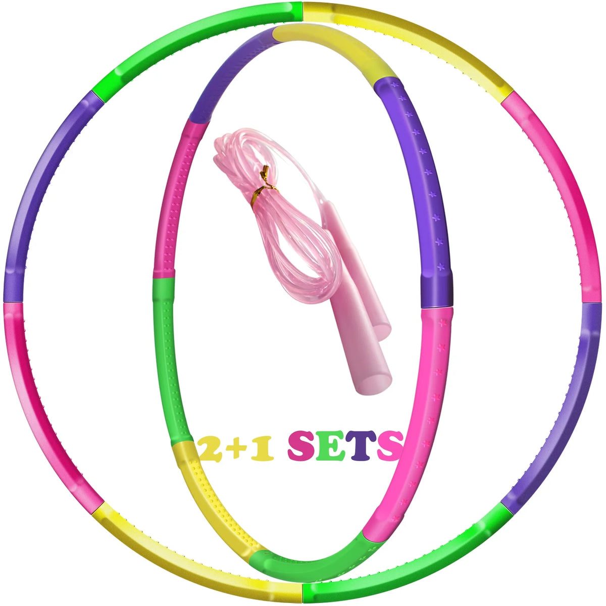 2 Set Kids Exercise Hoops with Jump Rope F55055