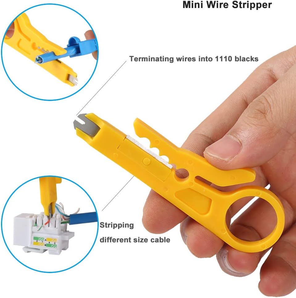 RJ45 Crimp Tool Kit with 50PCS Connectors Cable Tester A857172