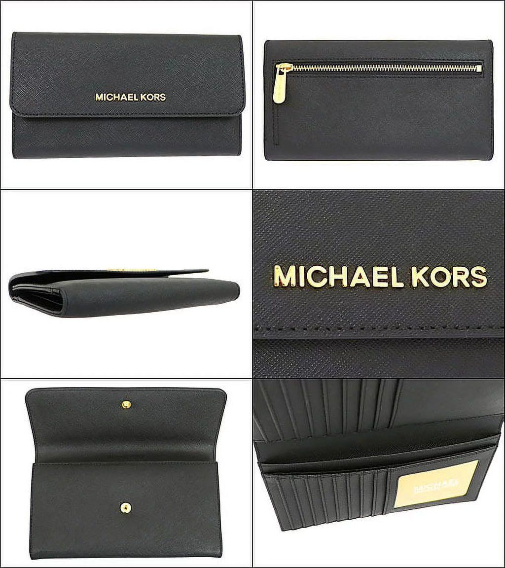 Black Trifold Leather Wallet F7353