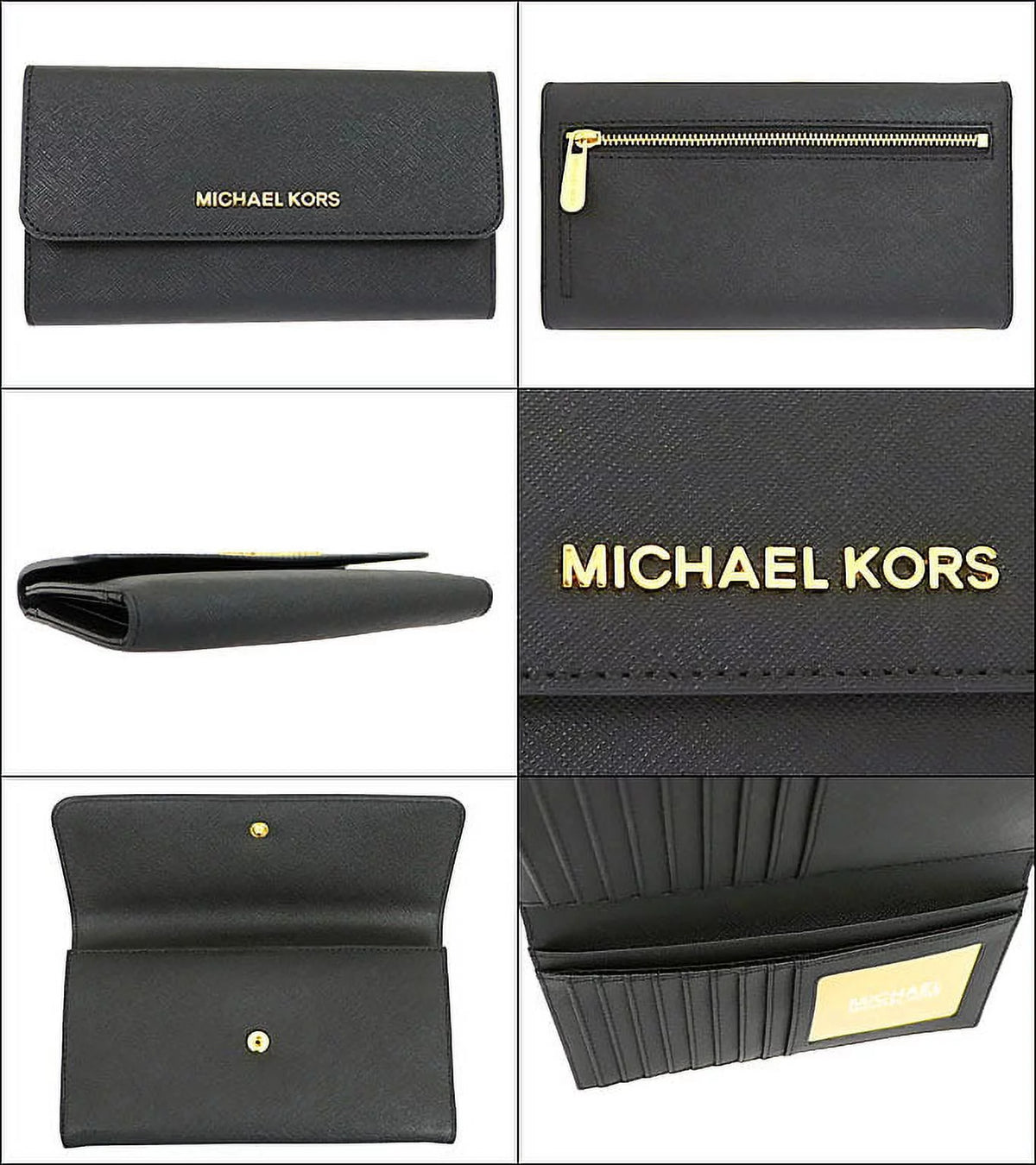 Black Trifold Leather Wallet F7353