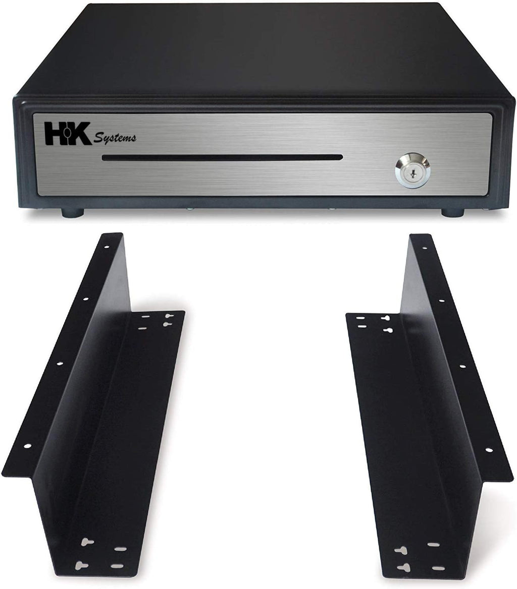 Heavy Duty Black Push Open Cash Drawer with Metal Bracket Q23325