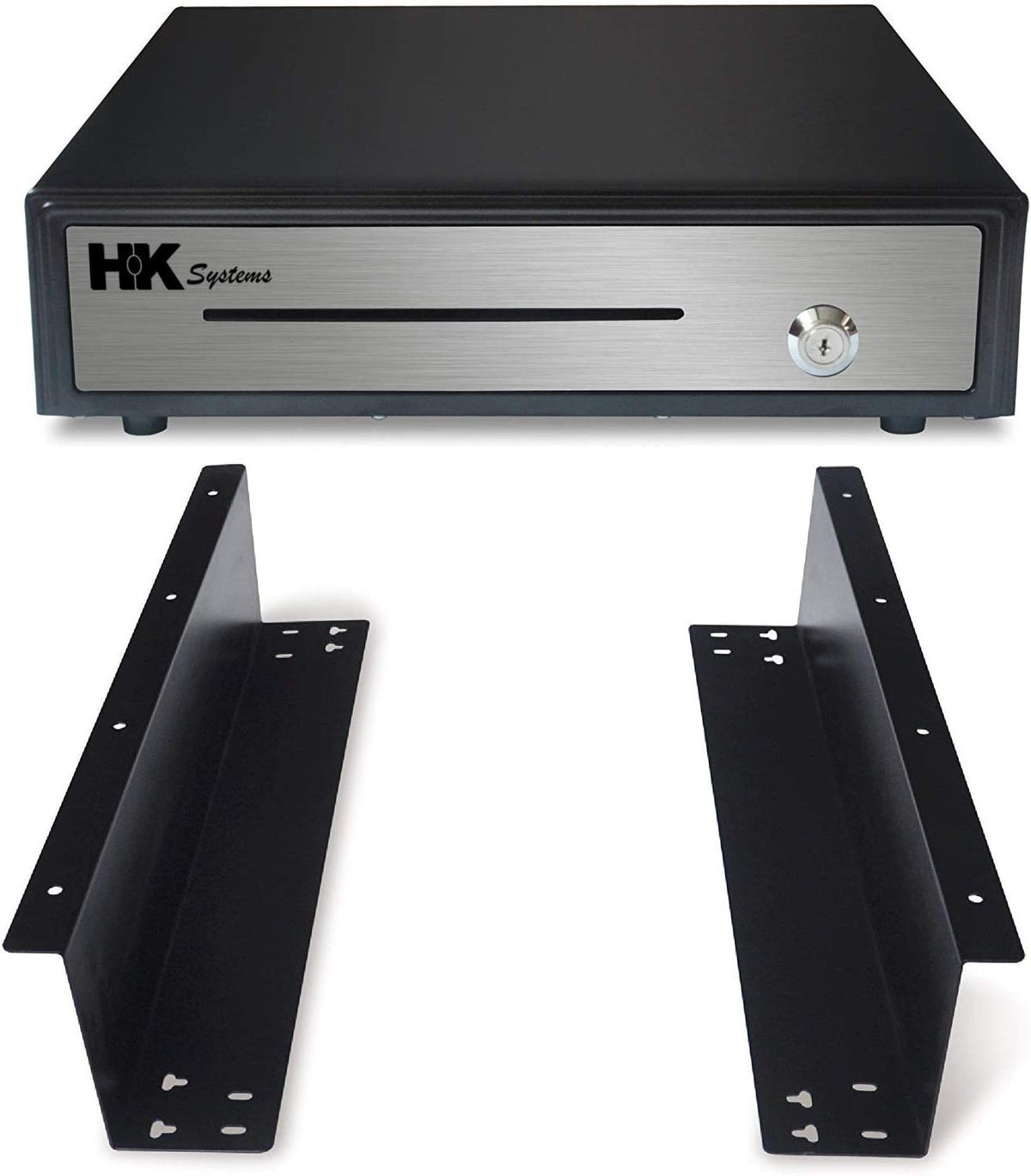 Heavy Duty Black Push Open Cash Drawer with Metal Bracket Q23325