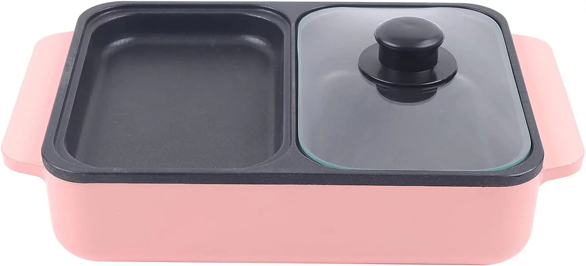 2 in 1 Electric BBQ Grill Pan Hot Pot I8838