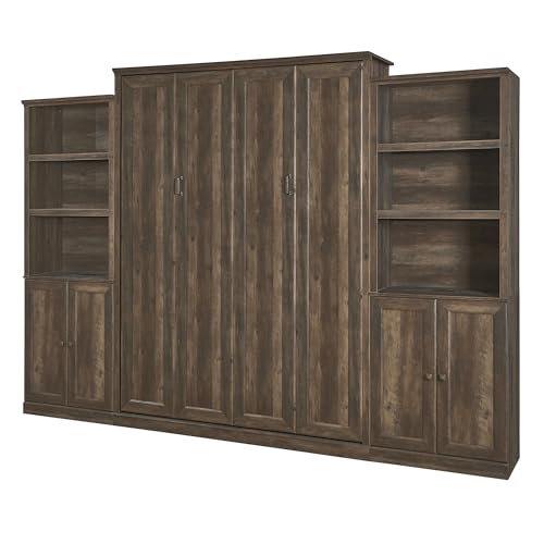 Queen Size Murphy Bed with Storage Shelf Gray B673