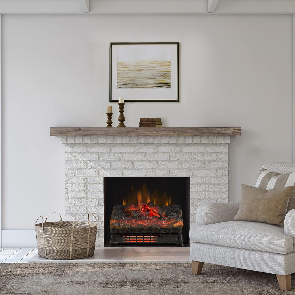 Rustic Pine Electric Log Set Heater with Remote Control E812488