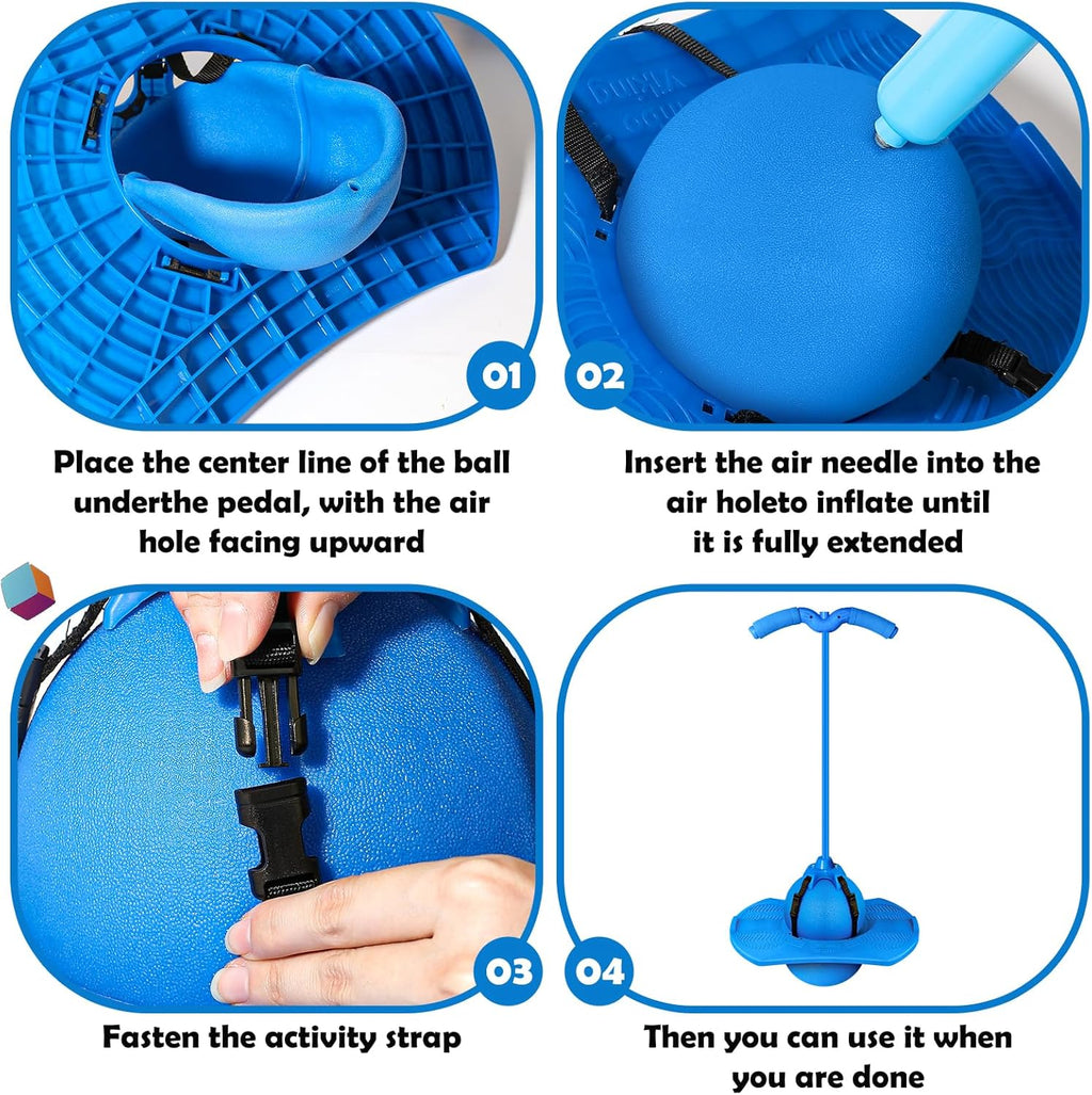Blue Pogo Stick with Handle and Ball Pump H43251
