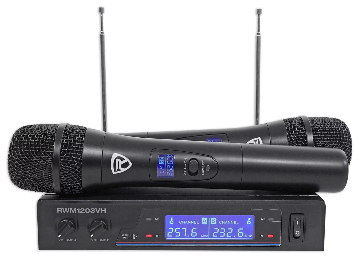 12" 3-Way 1600w Karaoke Speakers with Amplifier and Wireless Mics F879460