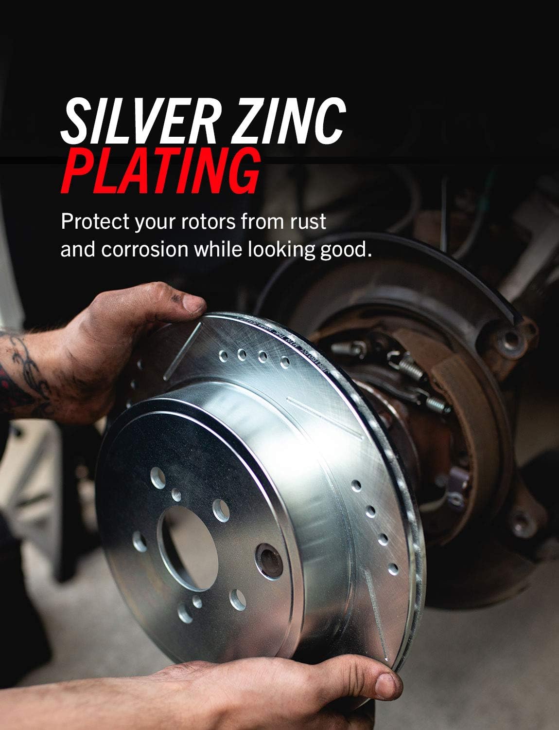 Rear Z36 Truck & Tow Brake Kit, Carbon Fiber Ceramic Brake Pads and Drilled/Slotted Brake Rotors E154810