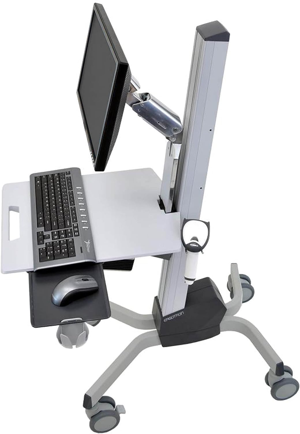 Rolling Computer Cart, Mobile Standing Desk Workstation Z7838