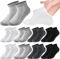 8 Pairs Diabetic No Show Socks for Men Extra Wide Low Cut Thin Mesh Anklet F494720