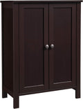 Bathroom Floor Storage Cabinet with Double Door Adjustable Shelf, 23.6 x 11.8 x 31.5 Inches White R87531