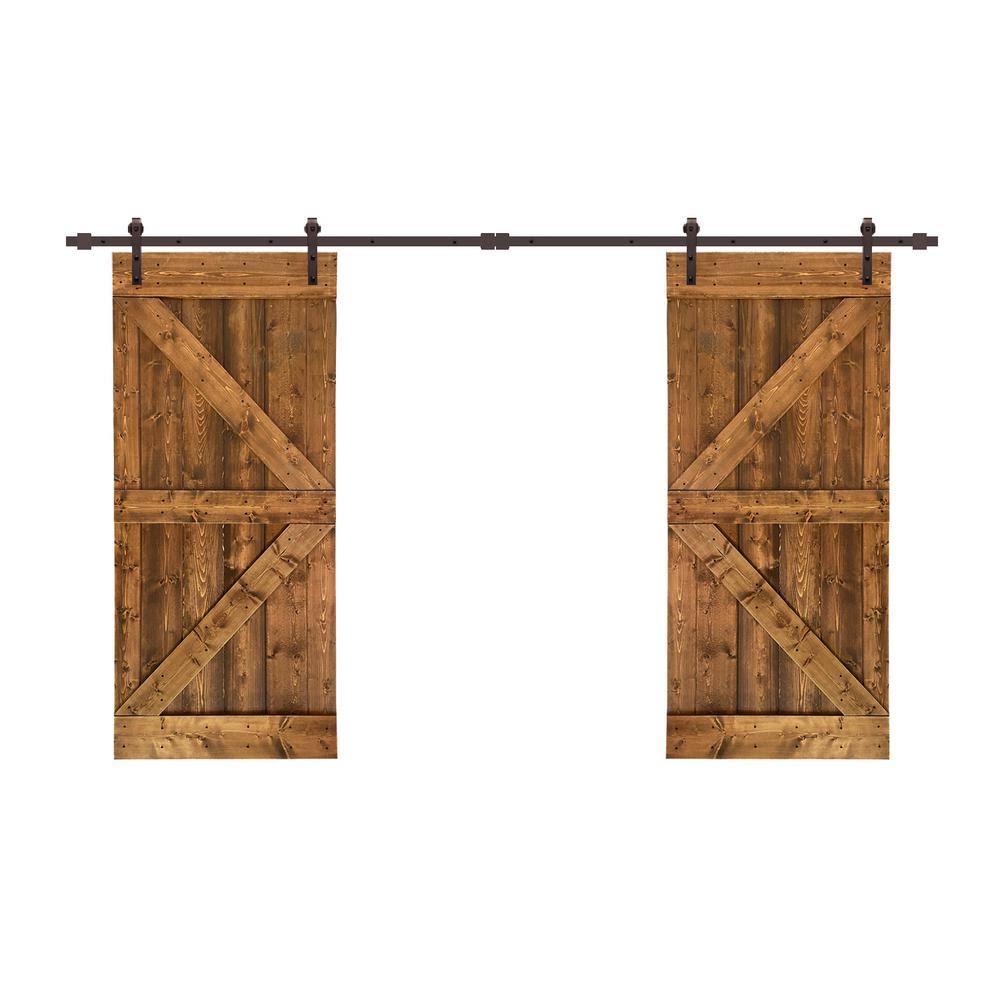 Walnut Barn Door with Hardware Kit R95796