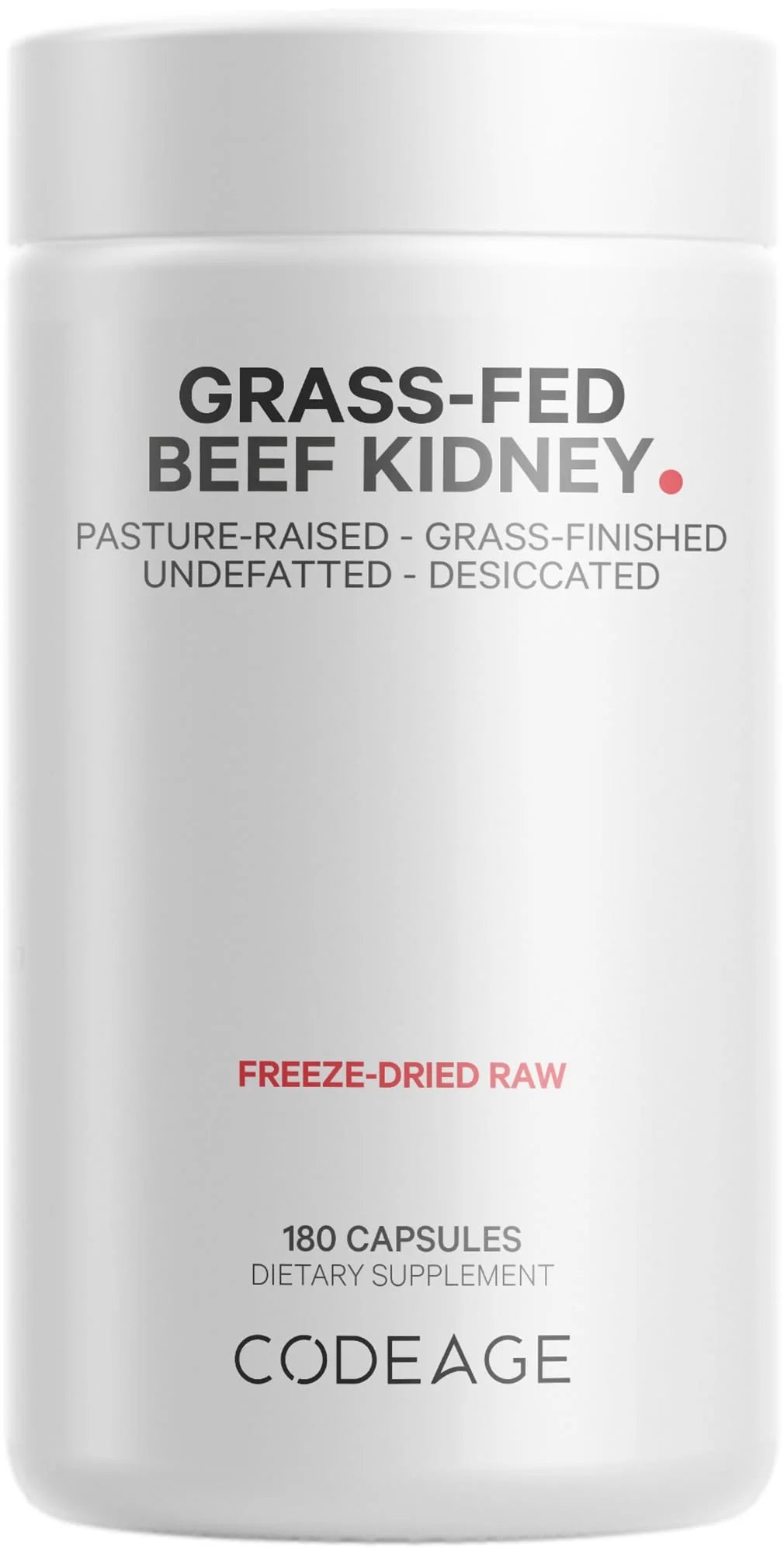 Grass Fed Beef Kidney Supplement 180 Capsules H696