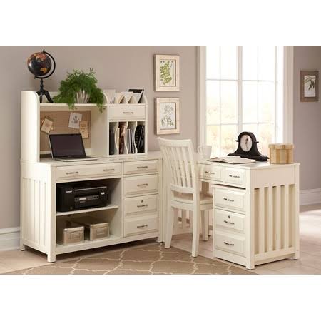 White Computer Credenza V268