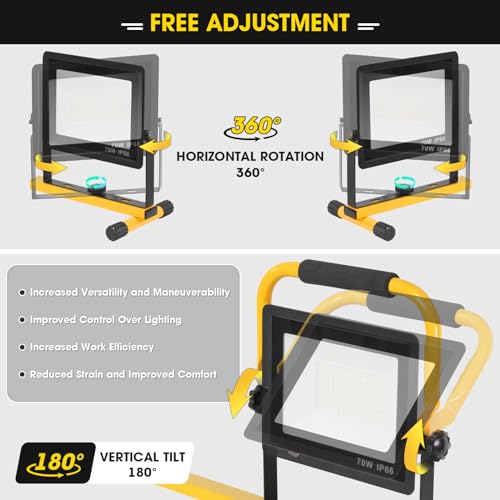 21000Lumen 3 Head IP66 Waterproof LED Work Lights with Stand O274560