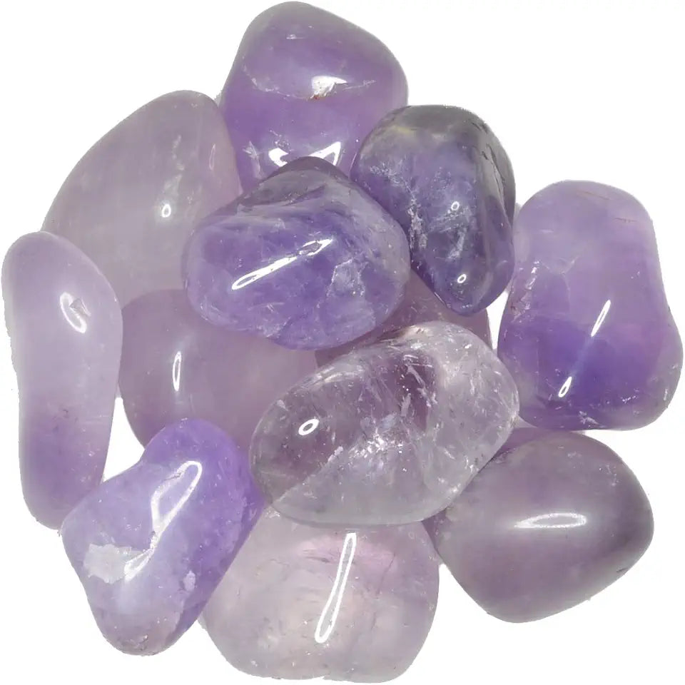 3 lbs Amethyst Tumbled Stones Grade 1 Large 1.25" to 1.75" Bulk Natural Polished Gemstone P96531