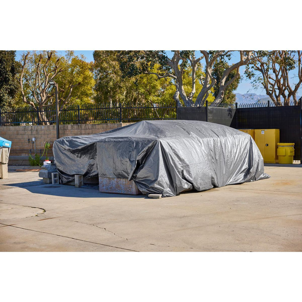 30 ft. x 40 ft. Silver and Black Weather-Resistant Tarp N143