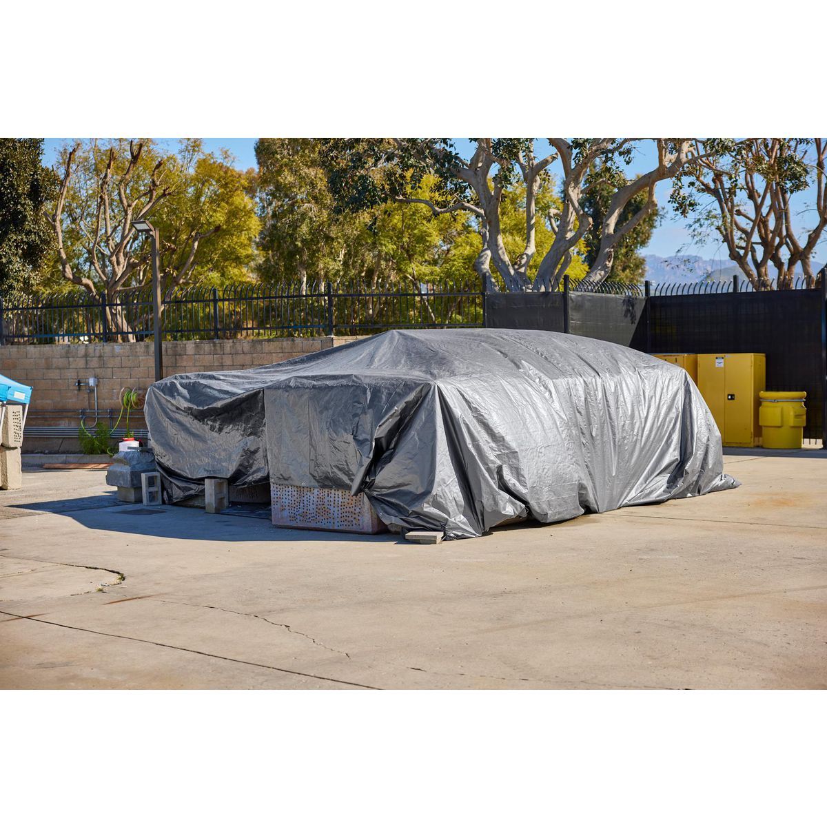 30 ft. x 40 ft. Silver and Black Weather-Resistant Tarp N143