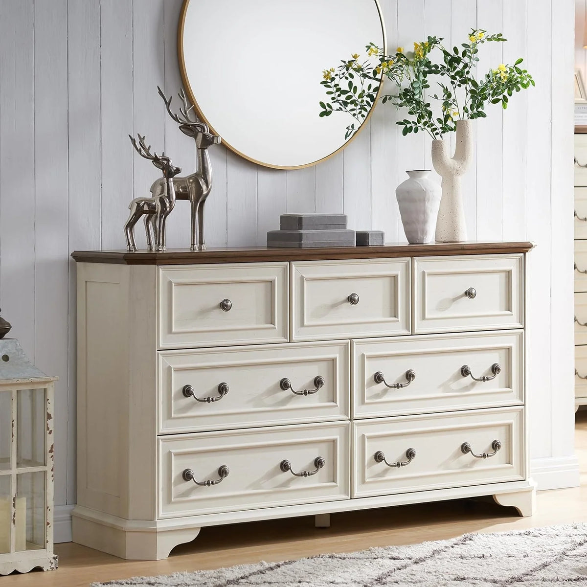 Brown 7 Drawer Wood Dresser G8930