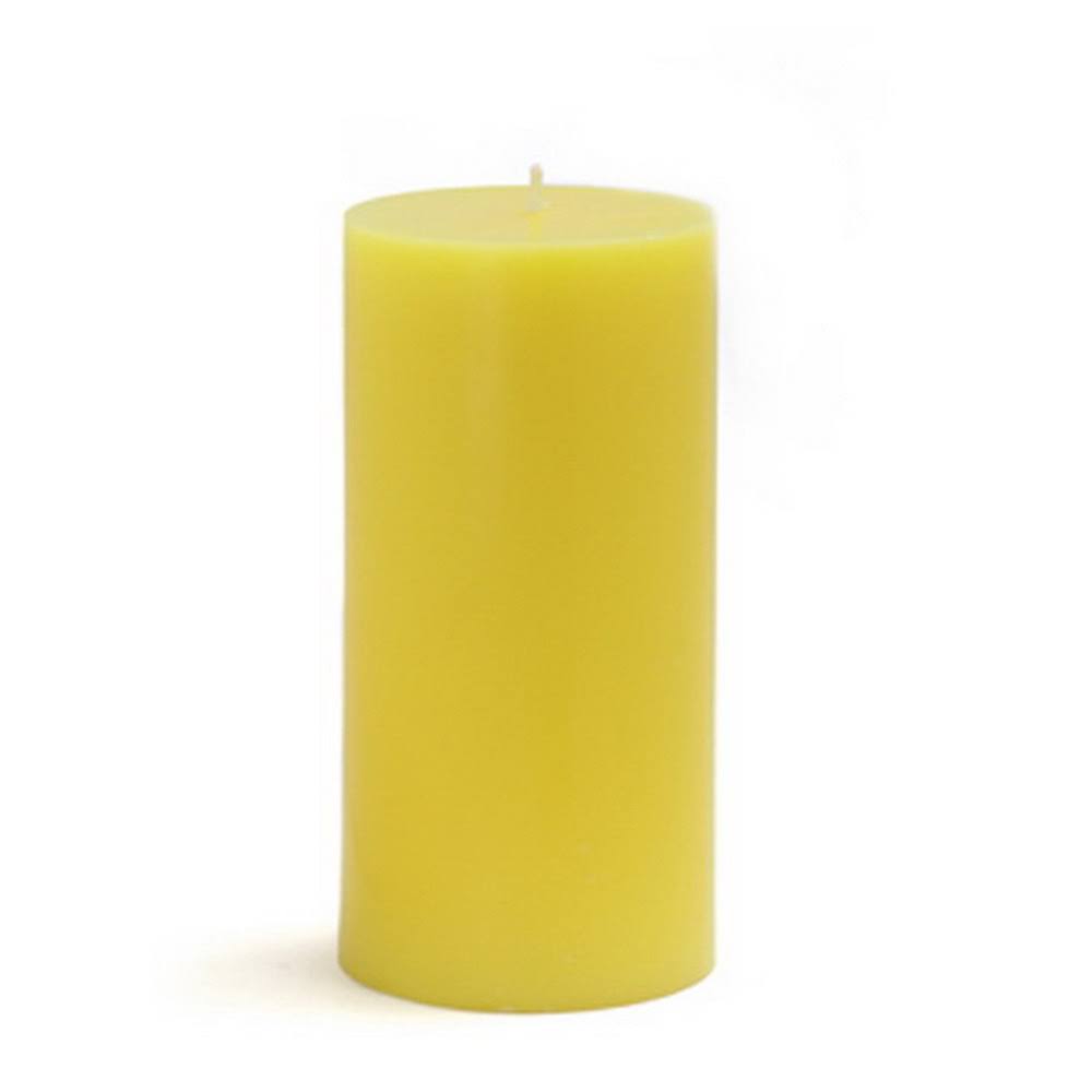Yellow Citronella Pillar Candle K22240