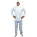 White Polypropylene Coveralls with Hood & Feet G702956