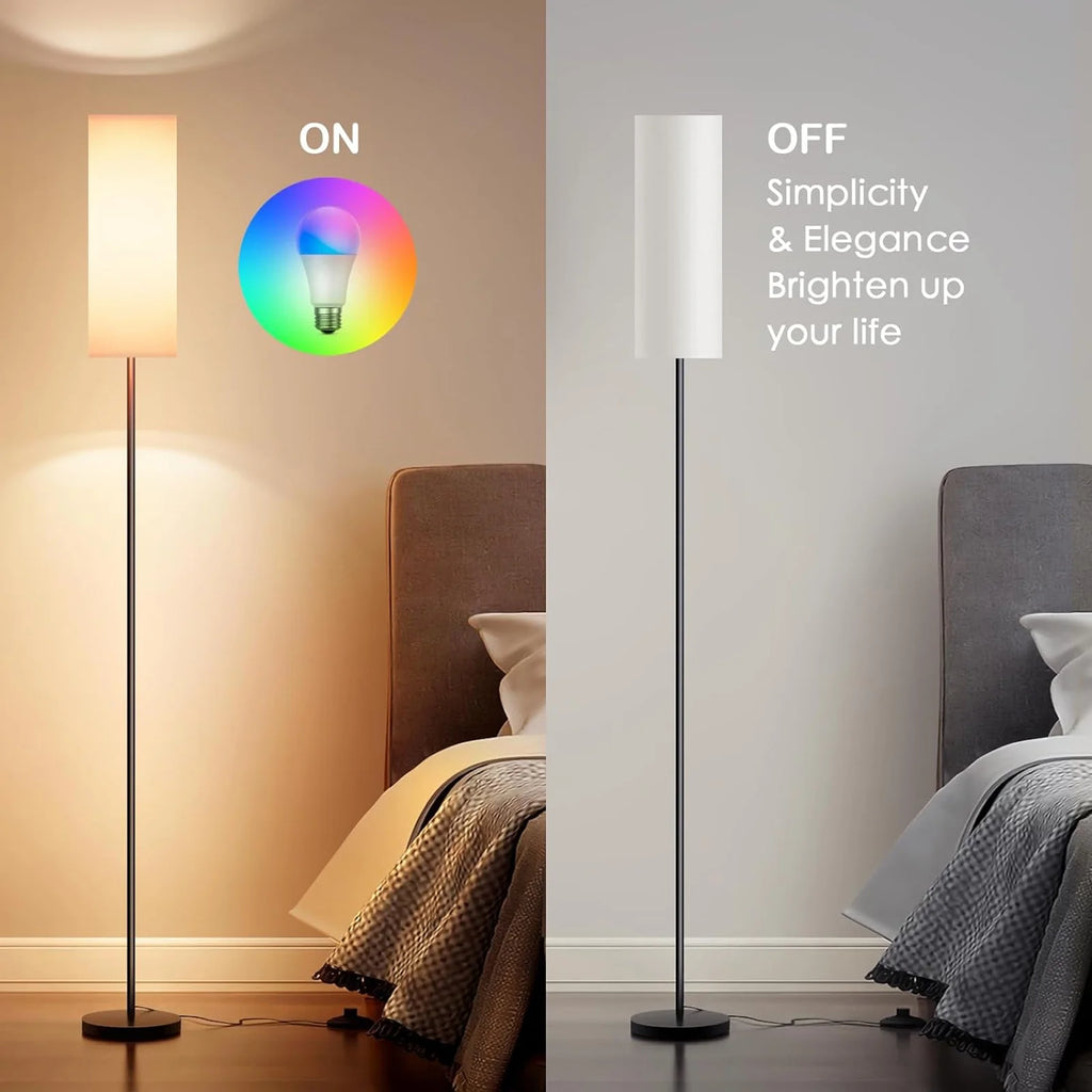 RGB Smart LED Floor Lamp with White Lampshade F557
