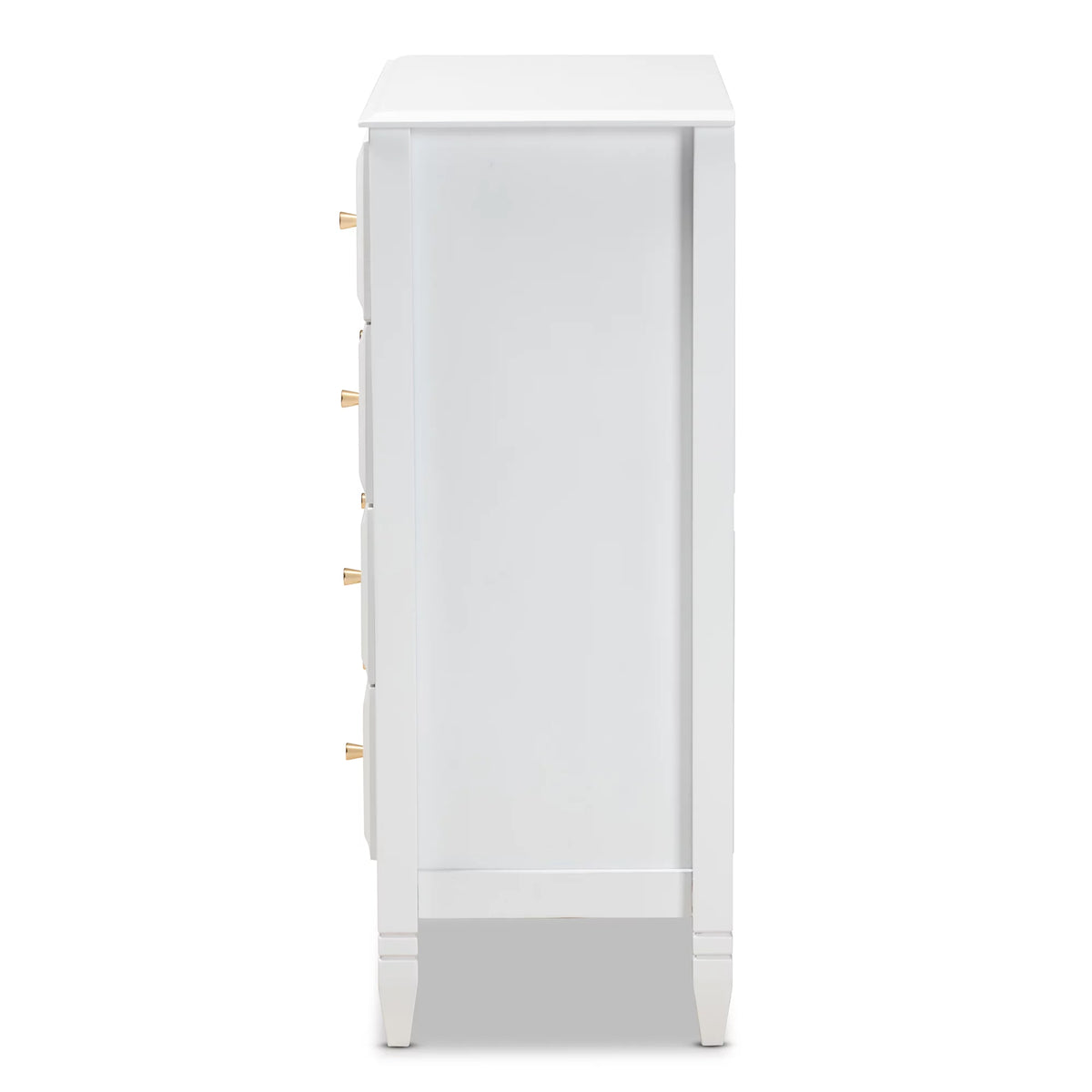 White 4-Drawer Wood Bedroom Chest B97453