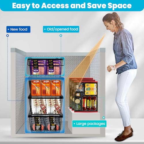 3 Pack Stackable Freezer Organizer Bins T7986
