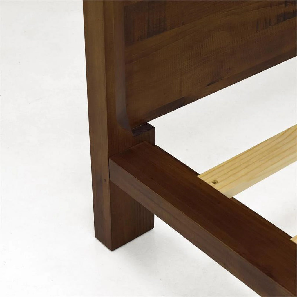 Queen Mocha Brown Wood Platform Bed I6344