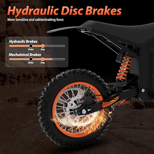 14"/12" Fat Tire 2000W Electric Dirt Bike with 48V 21AH Battery F5914
