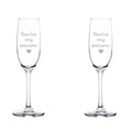 Set of 2 Glass Champagne Flutes 8 oz Stemmed W304975