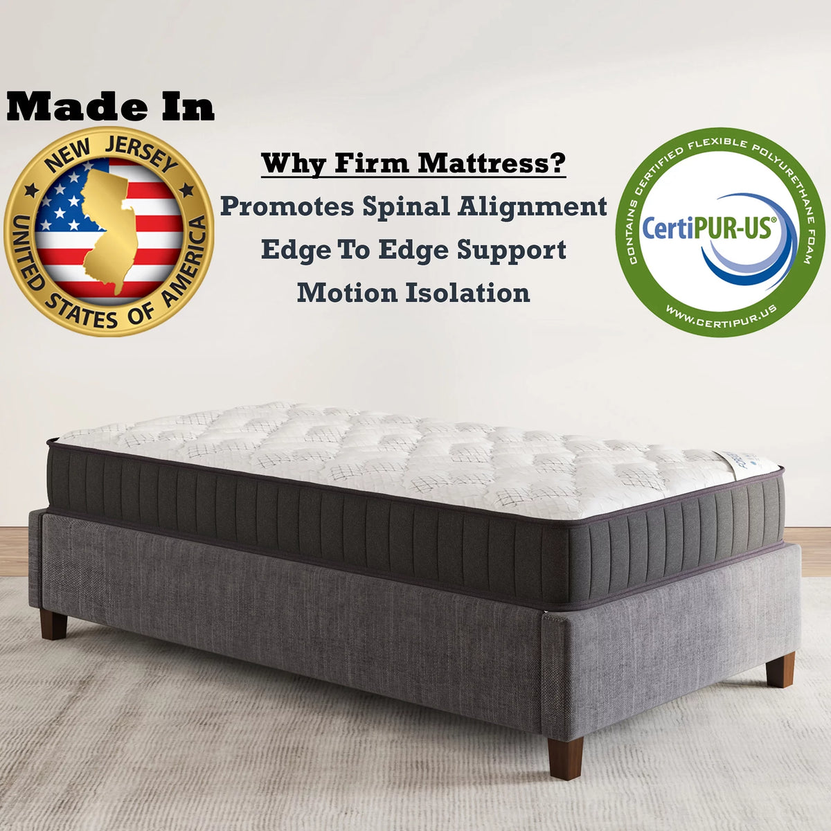 Twin Firm Tight Top Hybrid Mattress M825