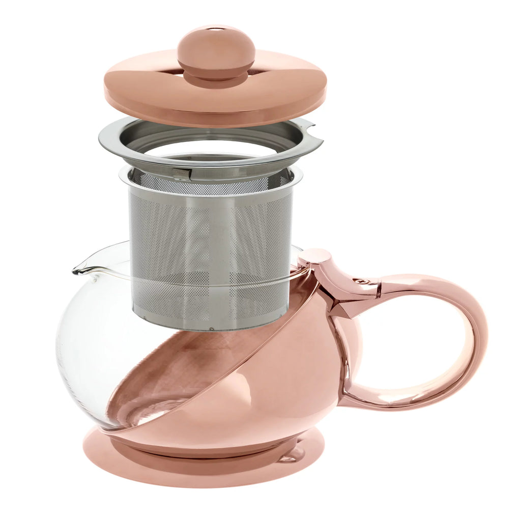 Rose Gold Glass Teapot with Infuser 24 Oz G716002
